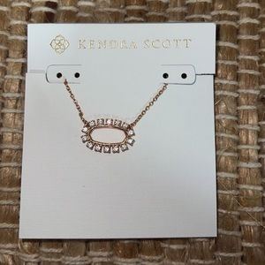 Kendra Scott Elisa Open Frame Crystal Pendant in Rose Gold